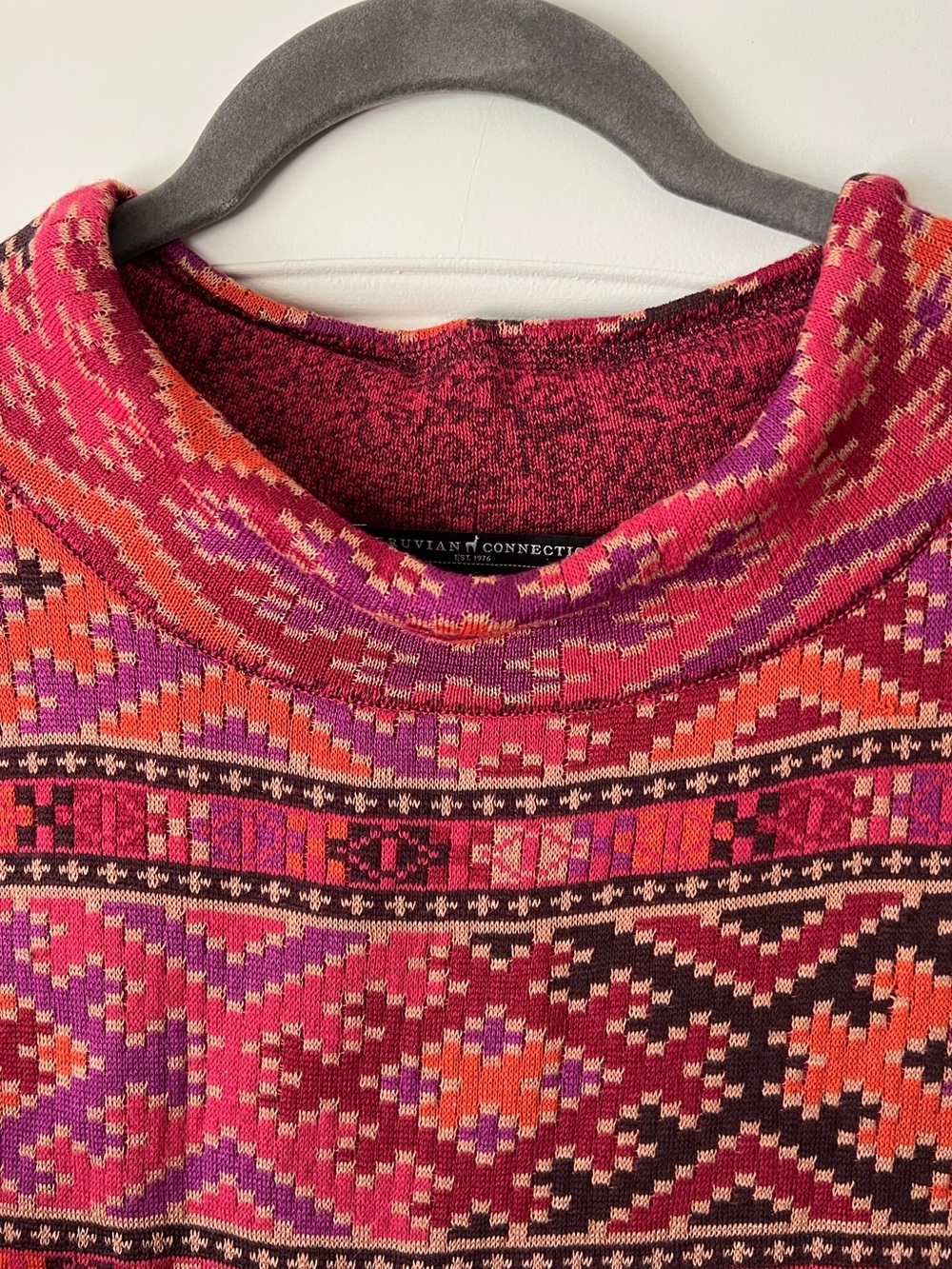 Peruvian Connection Sweater Dress Pink R - Picture 3 of 7